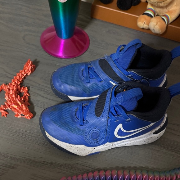 Nike Kids Royal Blue Basketball Sneakers - Picture 2 of 7